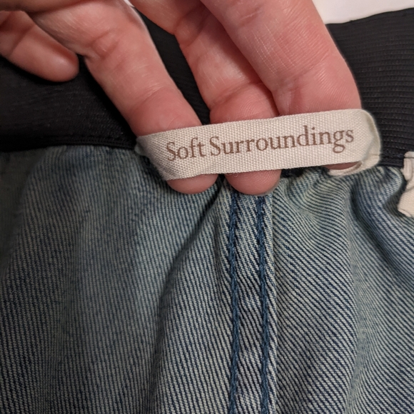 Soft Surroundings Elastic Waist Bootcut Jeans Loose Fit Size Large - Picture 6 of 8